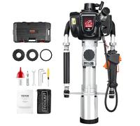 VEVOR Enfonce-pieux à Essence Pilon Poteaux de Clôture T 37,7 cc 4 Temps 3 Têtes
