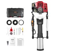 VEVOR Enfonce-pieux à Essence, 52 cc, Pilon de Poteau de Clôture en T à 2 Temps Portable, 1400 W, avec 3 Têtes d'Enfoncement 49/69/100 mm, pour Clôtures de Fermes, de Ranchs, Améliorations Routières