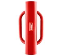 VEVOR Enfonce-pieux de Clôture, Diamètre Intérieur 68,58 mm, Pilon de Poteau en T Manuel avec Poignées en Acier au Carbone Robuste 6,4 kg, Canal U pour Ferme, Poteau de Signalisation, en Bois, Rouge