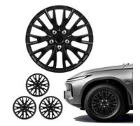 VEVOR Enjoliveurs Auto 4 Pièces, Cap de Roue pour Jante R16 de 40,6 cm, Remplacement OEM Compatible avec Hyundai Chevrolet Ford et Honda Protection des Roues Entrerien, 20 Rayons, en ABS, Noir