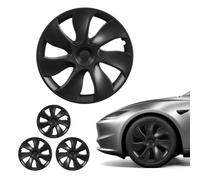 VEVOR Enjoliveurs Auto Compatible avec Tesla Model Y 2021-2024, Cap de Roue 4 Pièces, Remplacement pour Jante R19 de 48,3 cm Protection des Roues, 7 Rayons, en ABS, Fixation par Clipsage, Noir Mat