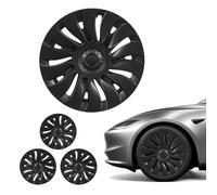 VEVOR Enjoliveurs Auto Compatible avec Tesla Model Y 2021-2024, Cap | de Roue 4 Pièces, Remplacement pour Jante R19 de 48,3cm Protection des Roues, 14 Rayons, en ABS, Fixation par Clipsage, Noir