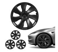 VEVOR Enjoliveurs Auto Compatible avec Tesla Model Y 2021-2024, Cap de Roue 4 Pièces, Remplacement pour Jante R19 de 48,3 cm Protection des Roues, 7 Rayons, en ABS, Fixation par Clipsage, Noir Mat