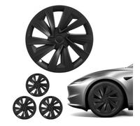 VEVOR Enjoliveurs Auto Compatible avec Tesla Model Y 2025, Cap de Roue 4 Pièces, Remplacement pour Jante R19 de 48,3 cm Protection des Roues, 10 Rayons, en ABS, Fixation par Clipsage, Noir Mat