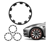 VEVOR Enjoliveurs Auto Compatible avec Tesla Model Y 2025, Cap de Roue 4 Pièces, Remplacement pour Jante R20 de 50,8 cm Protection des Roues, 10 Rayons, en ABS, Fixation par Clipsage, Noir Mat