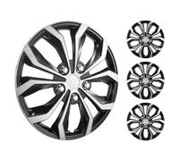 VEVOR Enjoliveurs de Roues de 38 cm 4PCs Protection de Jante Argenté et Noir