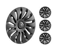 VEVOR Enjoliveurs de Jante de Roue Compatible avec Modèle Y 2021-2023, Couvre-jante Entièrement Ajusté avec Bouton-Pression, Ruban de Protection et Trou de Buse de Valve, Protection des Roues, 4PCs