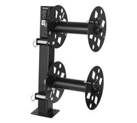 VEVOR Enrouleur de Câble de Soudage Robuste Enrouleur de Câble Vide Double pour Camion de Service, Chantier, Compatible avec Câbles 45,7 m 50 mm² 38 m 70 mm², Acier Thermolaqué avec Goupille de Verrou