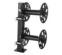 VEVOR Enrouleur de Câble de Soudage Robuste Enrouleur de Câble Vide Double pour Camion de Service, Chantier, Compatible avec Câbles 45,7 m 50 mm² 38 m 70 mm², Acier Thermolaqué avec Goupille de Verrou