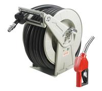 VEVOR Enrouleur de Tuyau de Carburant 25,4 mm x 15,24 m Dévidoir Tuyau de Diesel Rétractable Extra Long Caoutchouc NBR Buse de Ravitaillement Auto 300 PSI pour Avion, Bateau, Véhicule, Camion-citerne