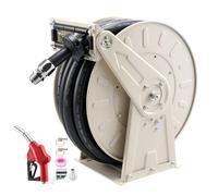 VEVOR Enrouleur de Tuyau de Carburant Rétractable 25,4 mm x 15 m 20 bar, Dévidoir de Tuyau Diesel à Ressort, pour Diesel et Kérosène, Rétraction Automatique, avec Flexible en Caoutchouc Industriel