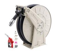 VEVOR Enrouleur de Tuyau de Carburant Rétractable 25,4 mm x 9,9 m 20 bar, Dévidoir de Tuyau Diesel à Ressort, pour Diesel et Kérosène, Rétraction Automatique, avec Flexible en Caoutchouc Industriel