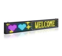 VEVOR Enseigne Lumineuse LED Programmable 131x19 cm, Panneau d’Affichage Numérique Couleur Pleine P10, GIF à Motifs de Texte Personnalisés, Commande Bluetooth, Information Publicitaire Publicité