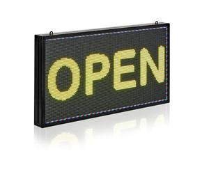VEVOR Enseigne Lumineuse LED Programmable 67x35 cm, Panneau d’Affichage Numérique Couleur Pleine P5, GIF à Motifs de Texte Personnalisés, Commande Bluetooth, Information Publicitaire Publicité