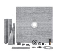 VEVOR Ensemble base de douche 1828 mm x 1828 mm bride centrale en PVC 50,8 mm
