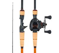 VEVOR Ensemble Canne et Moulinet Pêche, Fibre de Carbone IM7, Canne à Pêche et Moulinet Combiné avec 7+1 Roulements, Ratio 7,0:1, Modèle Casting Droitier, Poignée en Liège, Anneau Guidage Céramique