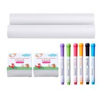 VEVOR Ensemble d'Accessoires de Chevalet, 32 PCS, Kit Peinture de Chevalet d'Art de Table pour Enfants, avec Craies, Marqueurs Effaçables à Sec, Rouleaux de Papier, pour Tout-petits, Garçons, Filles