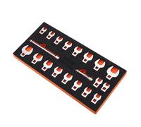 VEVOR Ensemble de Clés à Pattes d’Oie 20PCs, Entraînement 9,5 mm, Métrique 10-22 mm SAE 9,5-22 mm, Clé Pied de Biche en Acier 40Cr, 2 Barres d’Extension, Compatible avec Clé Dynamométrique Réparation