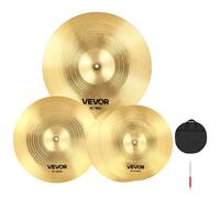 VEVOR Ensemble de Cymbales Batterie 355 mm 400 mm 505 mm 3 PCS Alliage Robuste