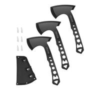 VEVOR Ensemble de haches de lancer, avec 3 haches à hachette, articles de lancer, manche multifonction avec clé et décapsuleur, acier inoxydable, avec étui en nylon noir, pour loisirs et compétitions