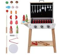 VEVOR Jouet barbecue 21 pièces – Ensemble bois intérieur/extérieur, 3–8 ans