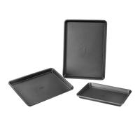 VEVOR Ensemble de moules à pâtisserie en acier au carbone antiadhésif 3 pcs noir