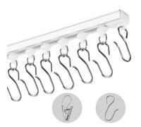 VEVOR Ensemble de rails de rideaux de plafond auto-adhésif avec crochets 3 m