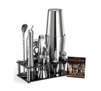 VEVOR Ensemble shaker à cocktail kit barman en acier inoxydable 14 pièces argent