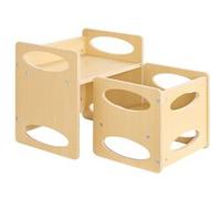VEVOR Ensemble Table et Chaises en Bois Hauteur Réglable pour Enfants Dessiner Lire Manger