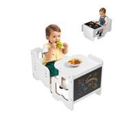 VEVOR Ensemble Table et Chaises pour Diversification Alimentaire Enfants Blanc