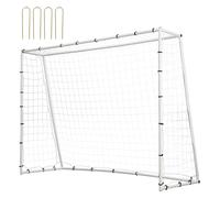 VEVOR Entraîneur de rebond de football – Mur en fer 2,4 x 1,8 m, filet double face et but