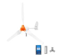VEVOR Éolienne 24 V 1200 W Kit Générateur Éolien Contrôleur Éolien-solaire, pour Camping-car, Bateau, Maison, Ferme, Synchrone Triphasé AC à Aimants Permanents Stable, avec 3 Pales, Mât Non Inclus
