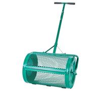 VEVOR Épandeur de Compost Mousse de Tourbe, 60 cm, Épandeur de Gazon à Rouleau, avec Poignée T Hauteur Réglable, Panier en Maille d'acier, pour Épandage sur Les Pelouses et Les Terres Agricoles, Vert