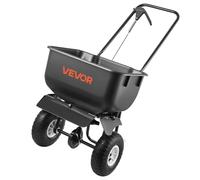 VEVOR Épandeur Engrais 36,3 kg Épandeur à Semence Largeur d'Épandage 3,66 m Semoir à Pousser pour Semer les Graines, Jardinage, Entretien Pelouse et Gazon, 15 Réglages, avec Roues Pneumatiques 25,4 cm