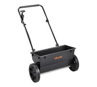 VEVOR Épandeur Engrais Capacité 22,6 kg Épandeur à Semence Largeur Épandage 46 cm Semoir à Pousser pour Semer les Graines, Jardinage, Pelouse et Gazon, 30 Réglages, avec Roues en Plastique 25,4 cm