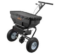 VEVOR Épandeur Engrais Capacité 59 kg Épandeur à Semence Largeur d'Épandage 0-3,66 m Semoir à Pousser pour Graines, Sel de Déneigement, Semer Jardinage, Pelouse, Gazon, avec Roues Pneumatiques 33 cm