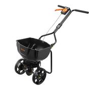 VEVOR Épandeur Engrais Capacité 6,8 kg Épandeur à Semence Largeur Épandage 0-3 m Semoir à Pousser pour Graines, Sel de Déneigement, Semer Jardinage, Pelouse, Gazon, Débit Réglable, avec Roues 25,4 cm