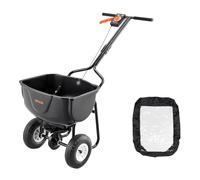 VEVOR Épandeur Engrais Capacité Charge 27,2 kg Épandeur à Semence Largeur d'Épandage 0-3 m Semoir à Pousser pour Graines, Semer Jardinage, Pelouse, Gazon, avec Roues Pneumatiques Tout-Terrain 20 cm