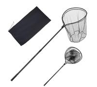 VEVOR Épuisette de Pêche, Filet de Pêche avec Manche Télescopique, pour Poisson Étang Bassin Kayak Bateau, Salabre Léger et Portable, Tige en Aluminium 6063 et Filet en Nylon Recouvert de PVC