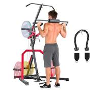 VEVOR Équipement de Gym à Domicile pour Squats, Station de Musculation à Levier avec Système LAT et Tirage Poulie Basse à Ratio 2:1, pour Flexions des Biceps, Entraînement pour Tout Le Corps
