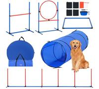 VEVOR Kit Équipements d'Entraînement d'Agilité pour Chiens 5 Pièces avec Anneaux