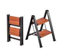 VEVOR Escabeau Pliant 2 Marches Marchepied Pliable Charge 150 kg Échelle Domestique Portable Compacte pour Cuisine, Bureau, Travaux Ménagers, Bricolage, Réparations, avec Larges Marches Antidérapantes