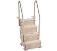 VEVOR Escalier de Piscine de 122-137 cm 4 Marches avec 2 Rampes 181,4 kg Taupe Taupe