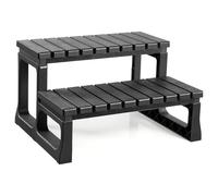 VEVOR Escalier de spa à 2 marches, marchepied de piscine gonflable robuste en PP de 610 mm de large, capacité de charge de 145,15 kg, marche extérieure, pour porche, patio, terrasse, camping-car, noir
