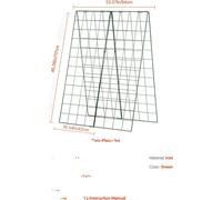 VEVOR Espalier à concombres, construction en fer durable, design pliable, 46x32pouces