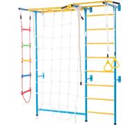 VEVOR Espalier, mur de gymnastique, structure d'escalade pour jeunes enfants, 7 en 1 avec échelle suédoise en acier carbone, barre de traction, échelle de corde et anneaux de gymnastique, capacité de
