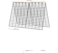 VEVOR Espalier pour concombres, résistant à la corrosion, clips pour plantes inclus, 35x55pouces