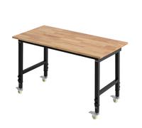 VEVOR Établi Atelier Garage sur Roulettes Réglable Plateau Bois 122x60 cm 680 kg