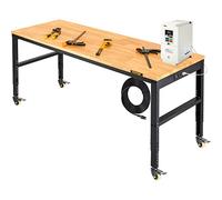 VEVOR Établi Table de travail réglable 155 x 51 cm 4 roulettes
