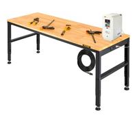 VEVOR Établi table de travail réglable 155 x 51 cm avec prises de courant 900 kg